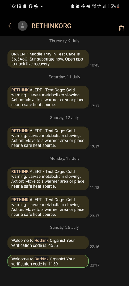 Mobile Dashboard SMS